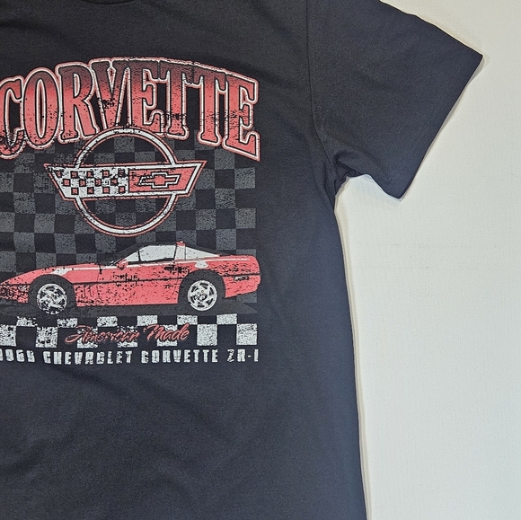 Chevy Corvette T-shirt Mens Large Black Red‎ Graphic 1969 Retro Inspired GM Tee - Picture 3 of 7